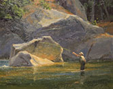 Fly Fishing by Glow Rock By Marianne Kuhn