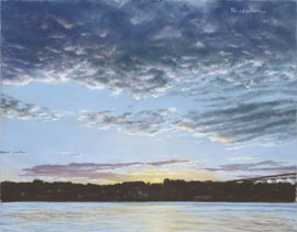 Glowing Hudson Sunrise by Marlene Wiedenbaum