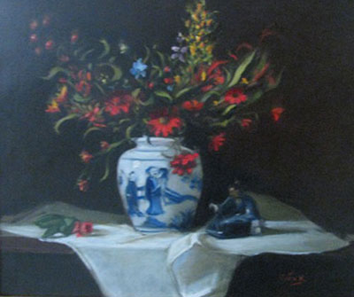 Asian Vase By Richard Pionk