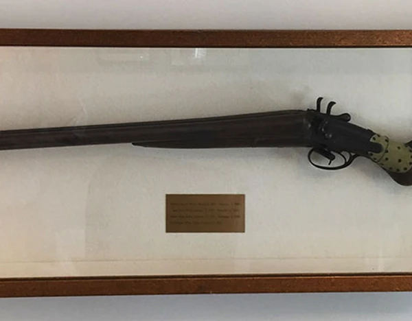 1850 Shotgun in a Shadow Box