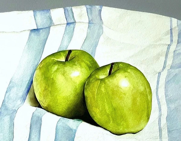 Apples on a French Towel