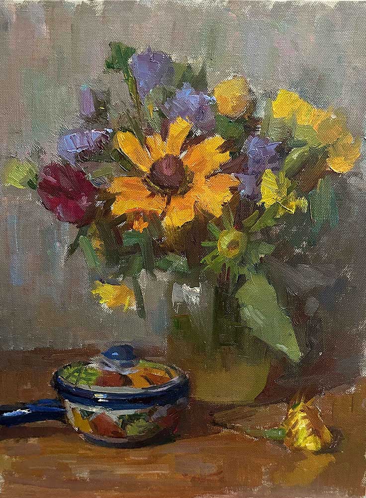 Flowers and Mexican Pot