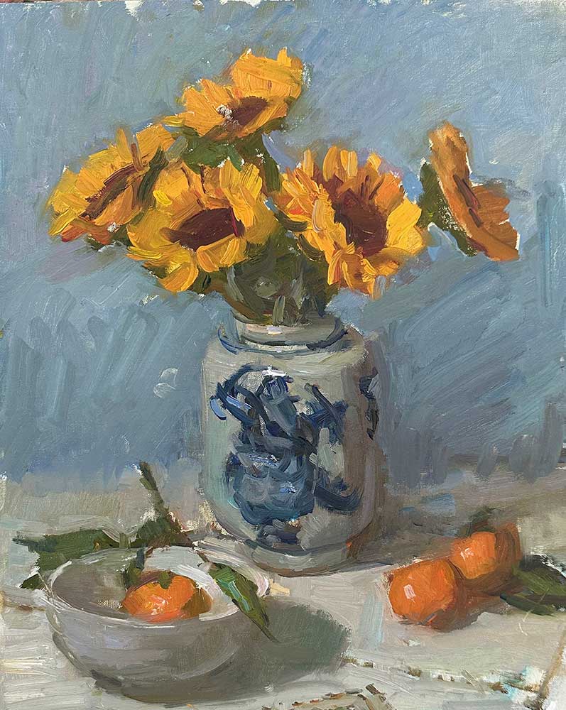 Sunflowers and Oranges