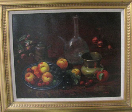 Glass Vase & Cherries 